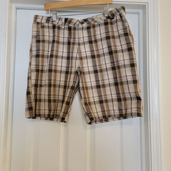 Hurley Plaid Shorts brown size 36 - Picture 1 of 3